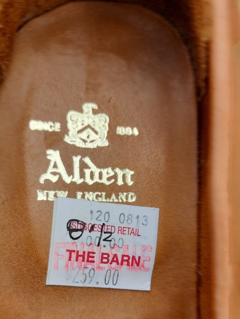 Alden Model 9696 Men's Leather Penny Loafers in Cognac size 8.5 - Picture 13 of 16